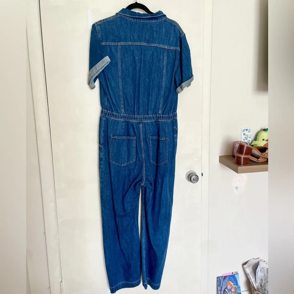 NWT ABLE Blue Denim Boiler Jumpsuit (BRITTNEY DENIM JUMPSUIT) - Picture 4 of 5